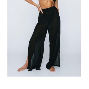 Chiffon split leg beach pants